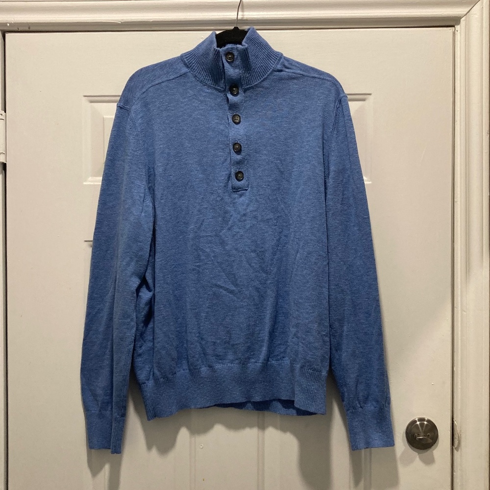 Banana Republic Blue Men’s Mock Neck Sweater